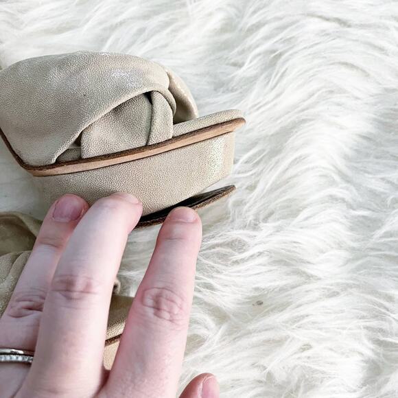 Pelle Moda Ankle Strap Knotted Open Toe Platform Heel - Picture 8 of 8